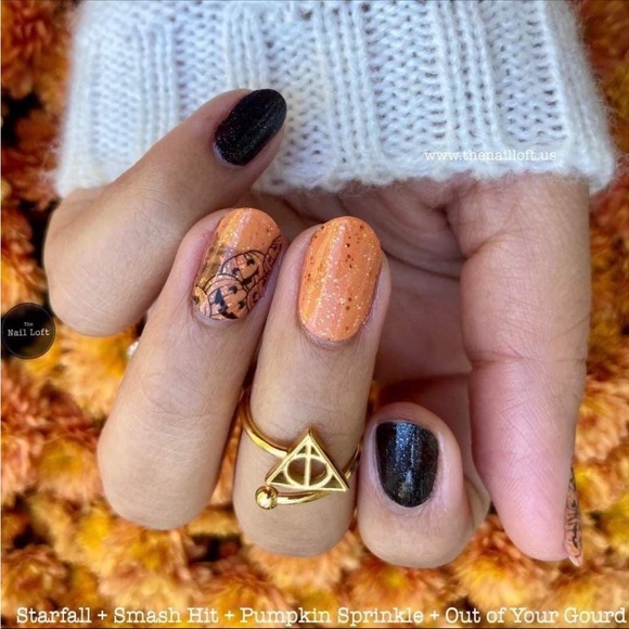 Color Street Other - Color Street: Drop Dead Gorgeous | Halloween Mixed Mani Kit Orange Black Pumpkin